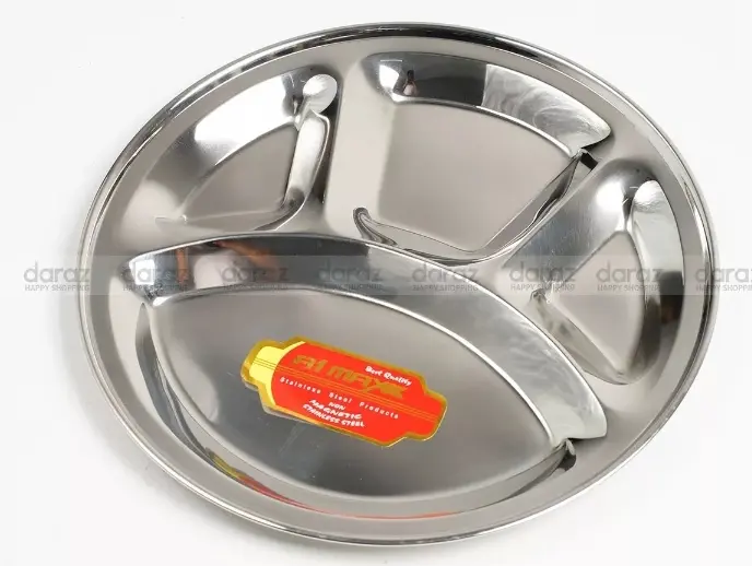 Picture of 1 Piece Stainless Steel Rice with Curry Plate