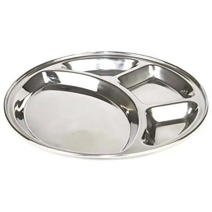 Picture of 1 Piece Stainless Steel Rice with Curry Plate