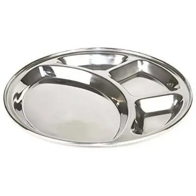 Picture of 1 Piece Stainless Steel Rice with Curry Plate
