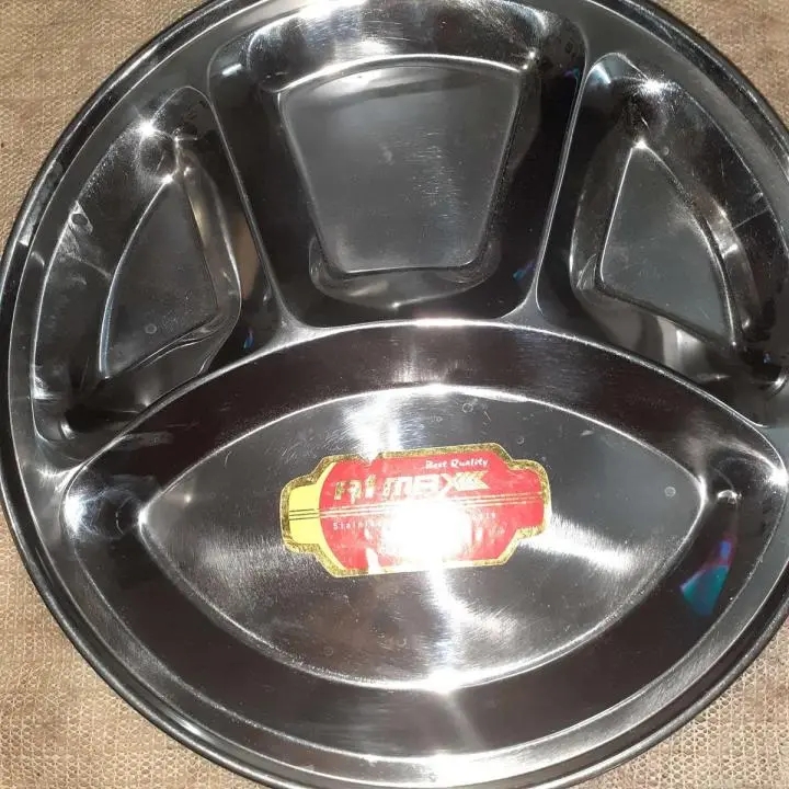 Picture of 1 Piece Stainless Steel Rice with Curry Plate