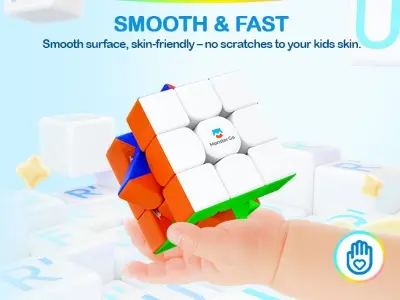 Picture of 1 Piece QYTOYS Sticker less 3x3 Puzzle Speed Cube Magic Rubik's Cube Puzzle Toy (5.6 cm)