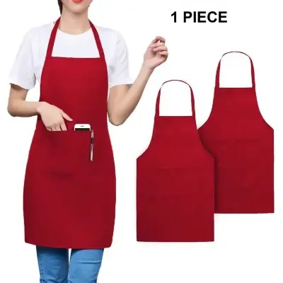 Picture of Kitchen Apron Size : 26X32 Inches (Mixed colors)(Red)