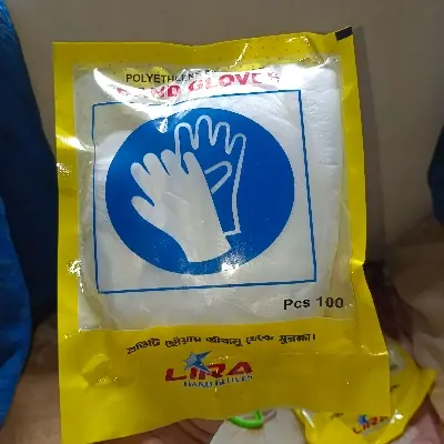 Picture of 3 pcs comboPack Of 100 Polyethylene Embossed Gloves (Free size)
