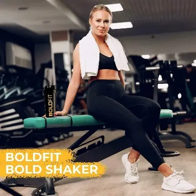 Picture of Boldfit Bold Gym Shaker Bottle 700ml Shaker Bottles For Protein Shake 100% Leakp(Black)
