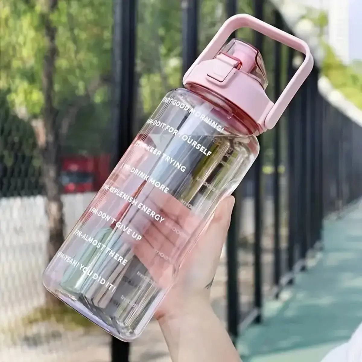Picture of Transparent Motivational Water bottle 2 L