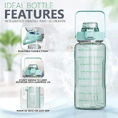 Picture of Transparent Motivational Water bottle 2 L