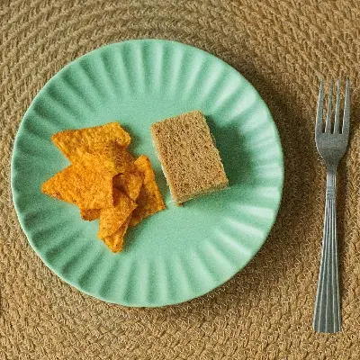 Picture of 10Club Scallop Ceramic Dinner Plate | Microwave and Dishwasher Safe Plate | Dining Plate Set | | Set of 6 | (Pista, 8 Inches)(Green 6pcs)