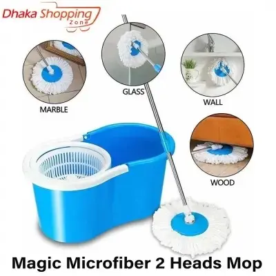 Picture of Easy 360* Spin mop Bucket with Stainless Steel wringler by RC CLEANERS (Blue)