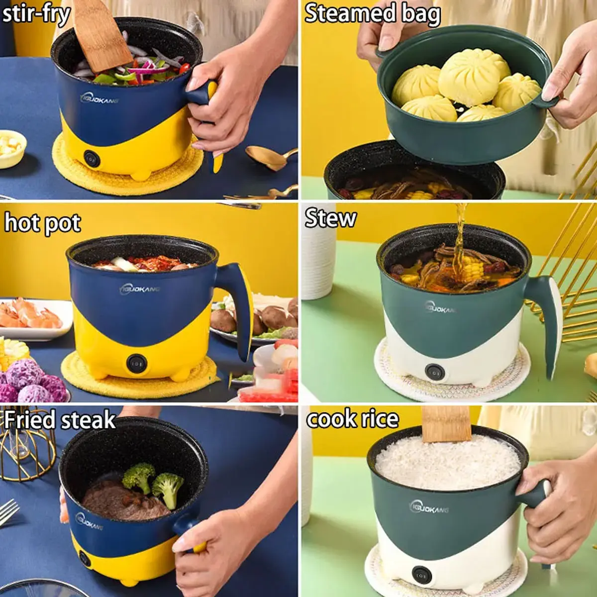 Picture of Mini Multi-Functional Double Layer Electric Cooking Pot 1.8 lte