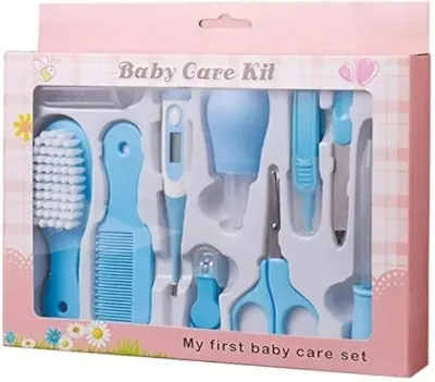 Picture of Baby Care Set, Baby Care Tools & Essentials 10 Piece Portable Baby Health Care Set Nail Care Kit for Newborn(Blue)