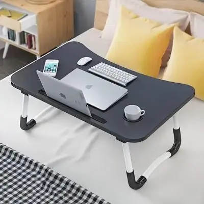 Picture of Versatile - Computer Laptop Desk Small Foldable Multi-Function Bed Desk Simple Dormitory Lazy Table Bed with Laptop Table -(Black)