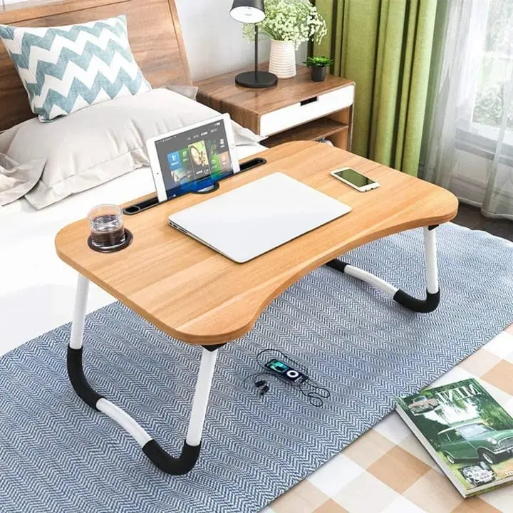 Picture of Portable Foldable Laptop Table - Home Laptop/Notebook Stand Desk for Study(wood)