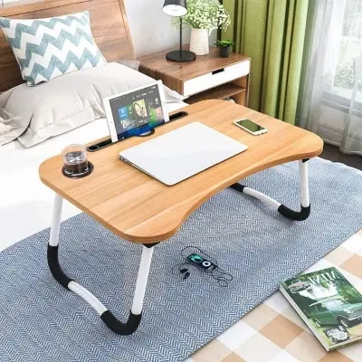 Picture of Portable Foldable Laptop Table - Home Laptop/Notebook Stand Desk for Study(wood)