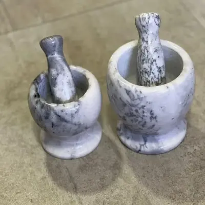 Picture of Handheld Marble Mortar and Pestle Set - Ash