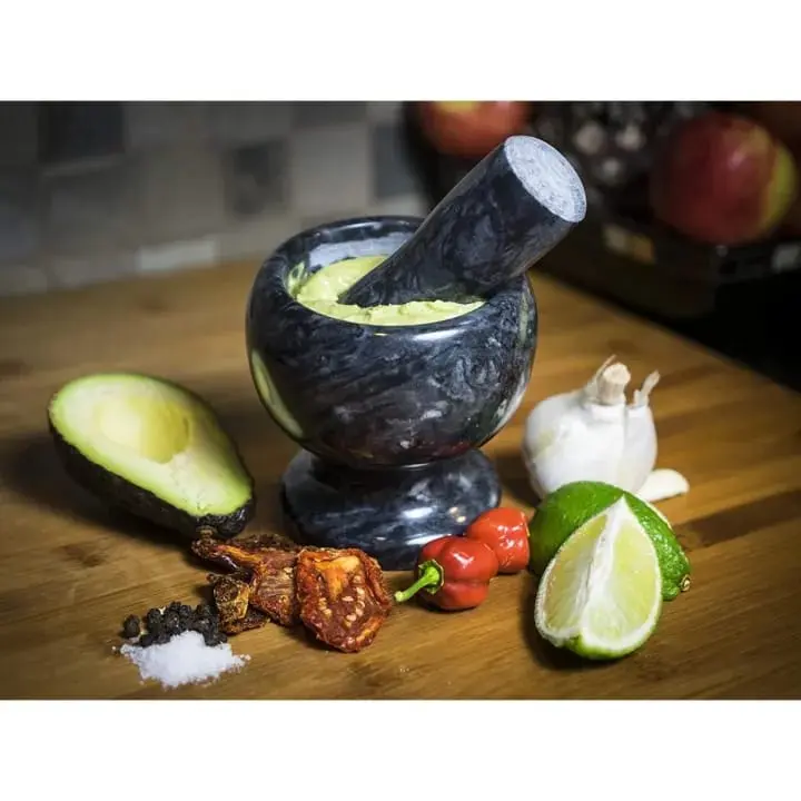 Picture of Handheld Marble Mortar and Pestle Set - Ash