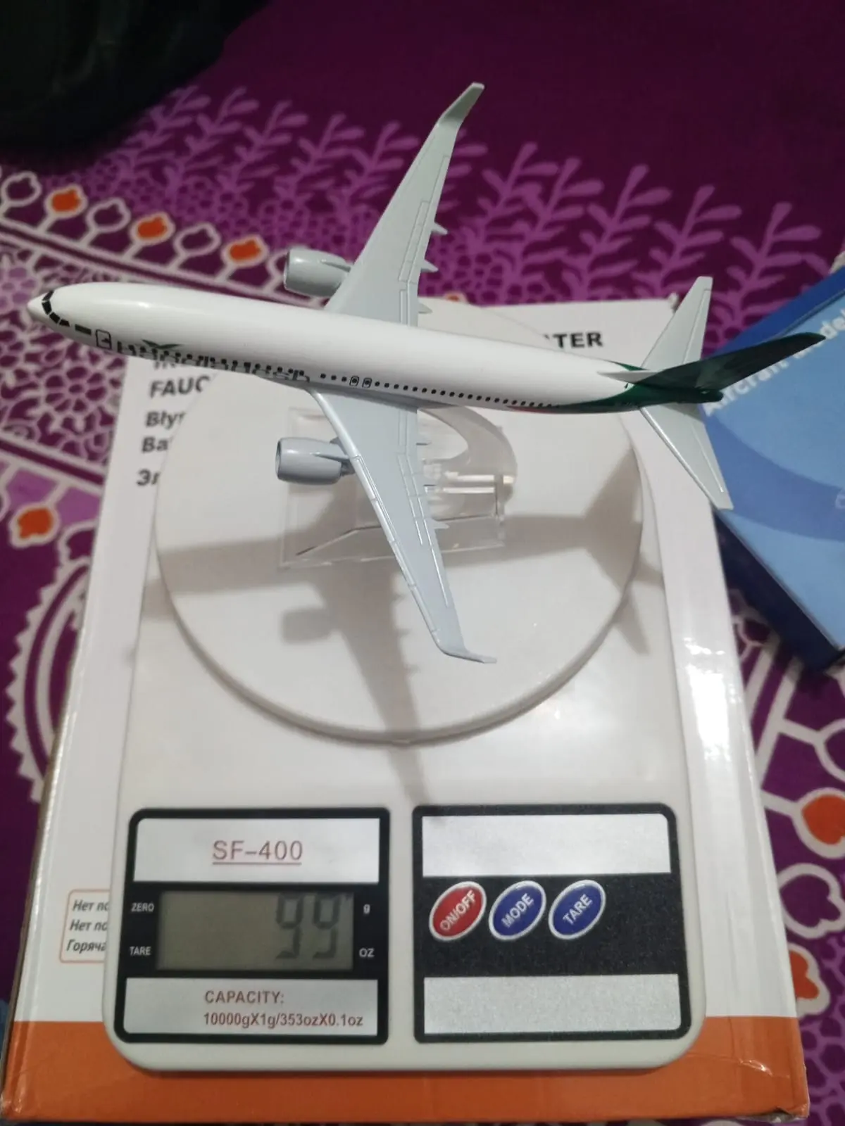 Picture of 16 Cm Metal Alloy Plane Air Biman Bnnladesh Airlines Boeing 737B737 800 Airplane Stand Aircraft Gift(Purple)