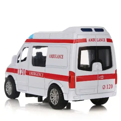 Picture of White Ambulance Vehicles Toys 1/32 Alloy Diecast Car Model(White)