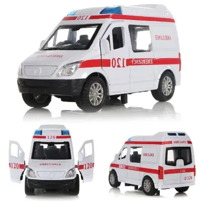Picture of White Ambulance Vehicles Toys 1/32 Alloy Diecast Car Model(White)