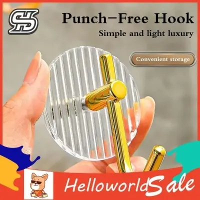 Picture of 1pcs Acrylic Luxury Wall Hook Home Decor Strong Adhesive Bathroom Towel Rack No Punching Hanging Coat Hanger Door Back Key Bag Holder