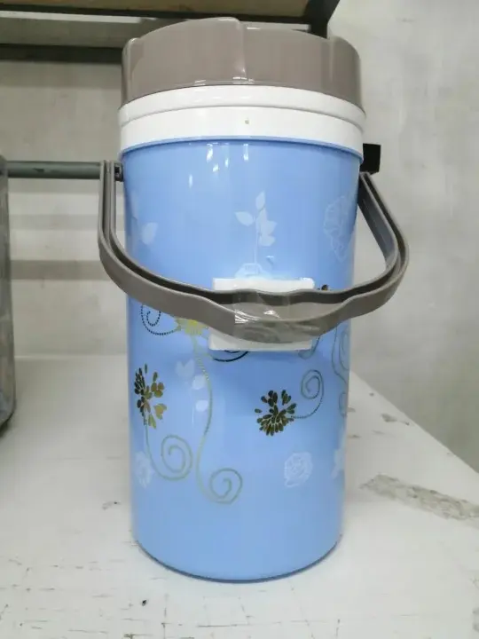 Picture of Kiam Monalisa Steel Hot Tiffin Carrier 5 BATI Lunch Pot (5 SS Pot and 1 Plastic Pot)