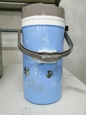 Picture of Kiam Monalisa Steel Hot Tiffin Carrier 5 BATI Lunch Pot (5 SS Pot and 1 Plastic Pot)