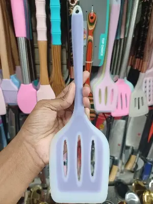 Picture of 1pc Non-Stick Silicone Kitchen Utensils Spatula, Wood Handle, Food Grade, BPA-Free