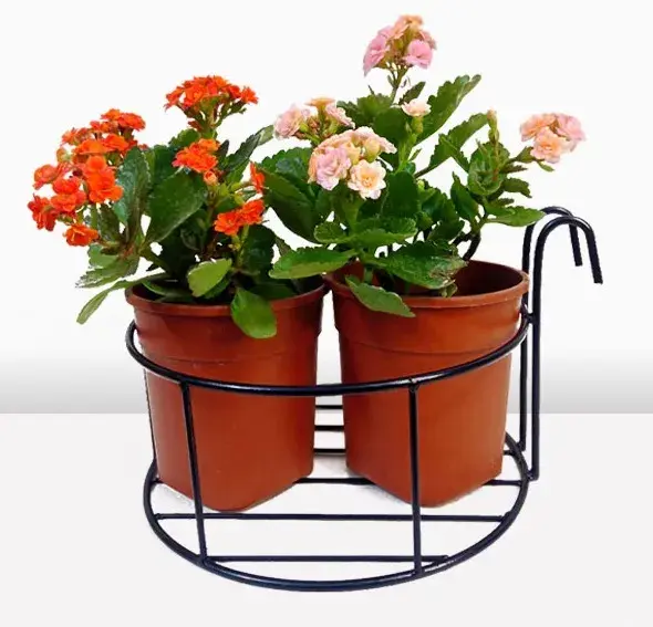 Picture of 1PC 10Inch Round Planter Stand Flower Pot Stand For Balcony Living Room Outdoor Indoor Grill Rack(Black)