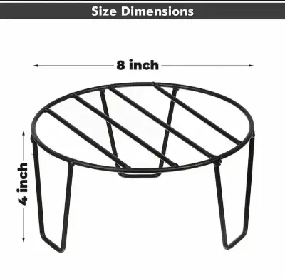 Picture of 5 pcsRound Plant Stand for Flower Pots at HomeOutdoor / Indoor Plants Gamla Stand For Living room , Balcony and Garden Decor Rust(Black)