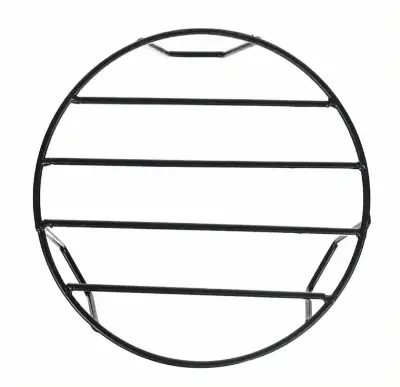 Picture of Round Plant Stand for Flower Pots at HomeOutdoor / Indoor Plants Gamla Stand For Living room , Balcony and Garden Decor Rust(Black)