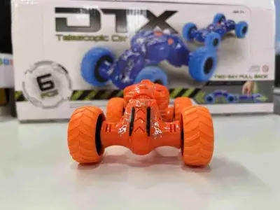 Picture of Telescopic double-sided pull-back toy cars are exciting and innovative toys designed for kids.(Orange)