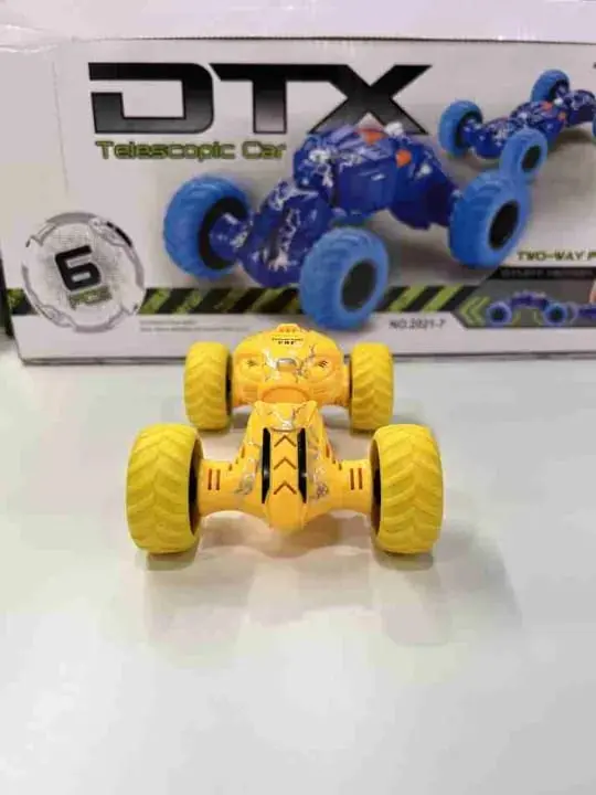 Picture of Telescopic double-sided pull-back toy cars are exciting and innovative toys designed for kids.(Orange)