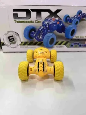 Picture of Telescopic double-sided pull-back toy cars are exciting and innovative toys designed for kids(Yellow)