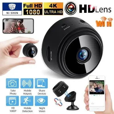 Picture of Security Wireless Camcorders Surveillance Cameras Wifi Camera No Infrared Night Vision - Ip Camera(Black)