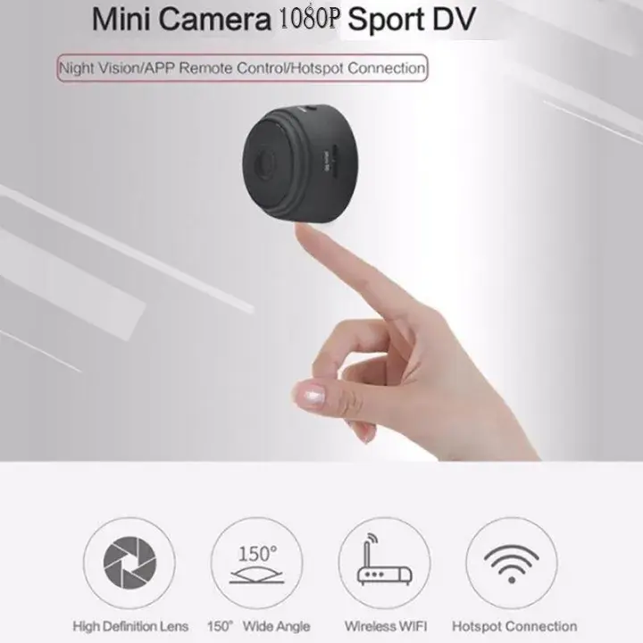 Picture of A9 Camera 1080P IP Camera Voice Video Security Wireless Camcorders Surveillance Cameras Wifi Camera No Infrared Night Vision(Black)