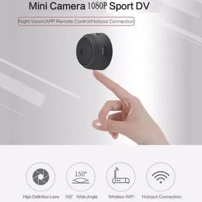 Picture of A9 Camera 1080P IP Camera Voice Video Security Wireless Camcorders Surveillance Cameras Wifi Camera No Infrared Night Vision(Black)