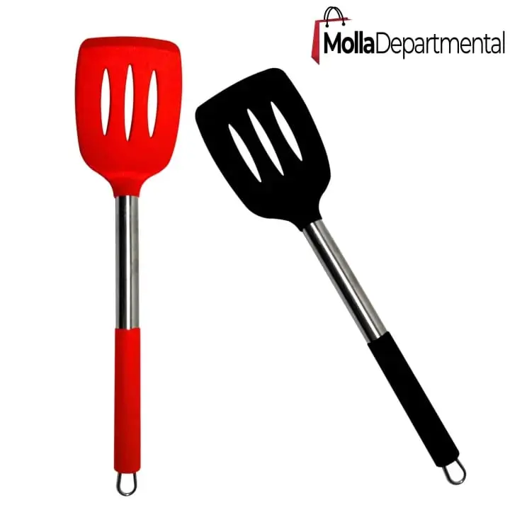 Picture of Stylish Big Soup Spoon, 9-Inch Stainless Steel – Silver Color – Wooden Color Plastic Cover Handle – Ideal for Cooking and Serving – 1 Piece