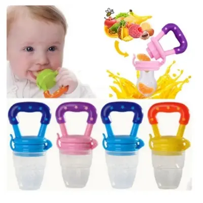 Picture of Baby Fruit Chusni Feeder Silicone Food Bite Fruit Pacifier Teether Nipple Bottle