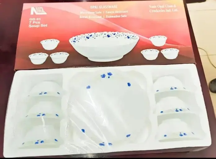 Picture of 7-Piece Ceramics Soup Set - Firni Set- Enjoy Your Soups And Desserts In Style With This Elegant Ceramics Set