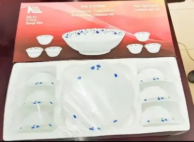 Picture of 7-Piece Ceramics Soup Set - Firni Set- Enjoy Your Soups And Desserts In Style With This Elegant Ceramics Set