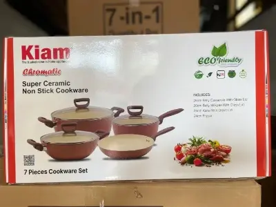 Picture of Kiam 7 Piece Ceramic Coating Granite Non Stick Cookware Set (Induction Bottom)