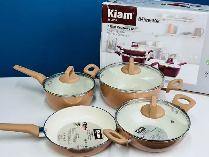 Picture of Kiam 7 Piece Ceramic Granite Non Stick Cookware Set (Induction Bottom) 100% authentic Products