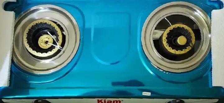 Picture of Kiam Gas Stove Stainless Steel-Double Burner- TSR 2050 (L.P.G)