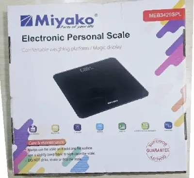Picture of Accurate Weight Measurement with Miyako Digital Weight Machine/Miyako Electrical Personal Scale MEB-3429RNB - Your Reliable Partner for Health(Black)