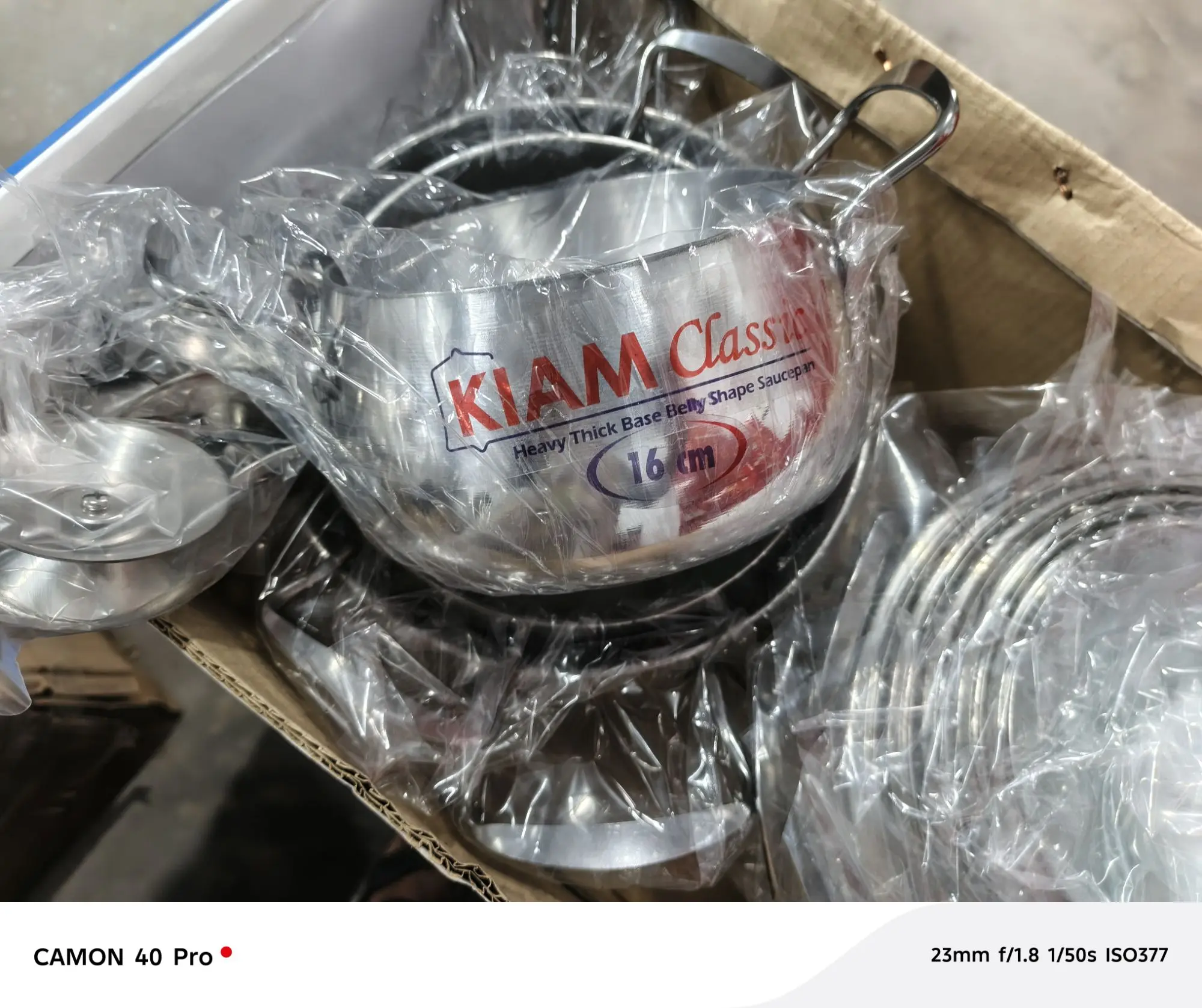 Picture of Kiam Classic 10 in 1 Set Heavy Thick Base Belly Shape Saucepan Cook Wear Set(Silver)