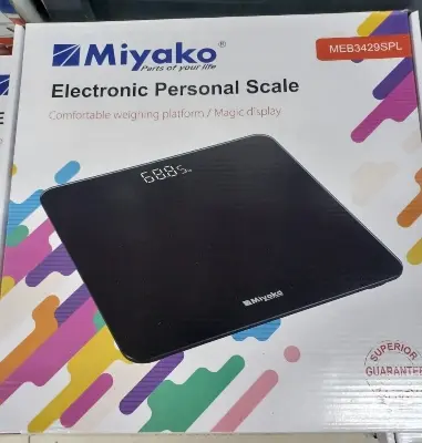 Picture of Accurate Weight Measurement with Miyako Digital Weight Machine/Miyako Electrical Personal Scale MEB-3429RNB - Your Reliable Partner for Health(Black)