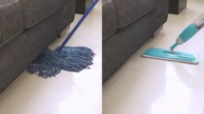 Picture of Healthy water Spray Mop | Floor Cleaning Mop | with Removable Washable Cleaning Pad and Integrated Water Spray Mechanism