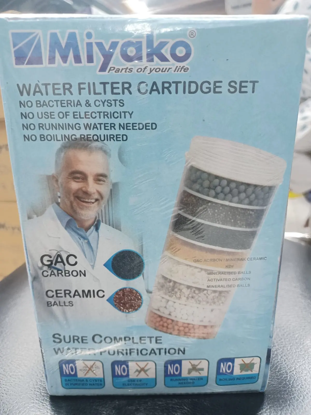 Picture of 8 Layears/Steps  Miyako Water Filter Cartridge Replacement