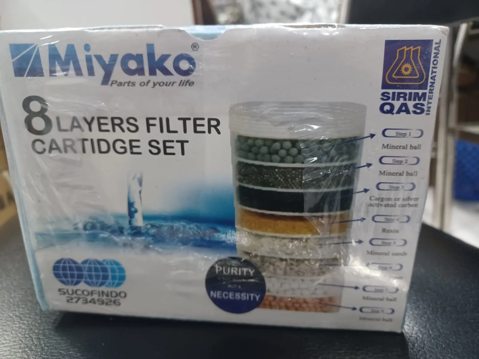 Picture of 8 Layears/Steps  Miyako Water Filter Cartridge Replacement