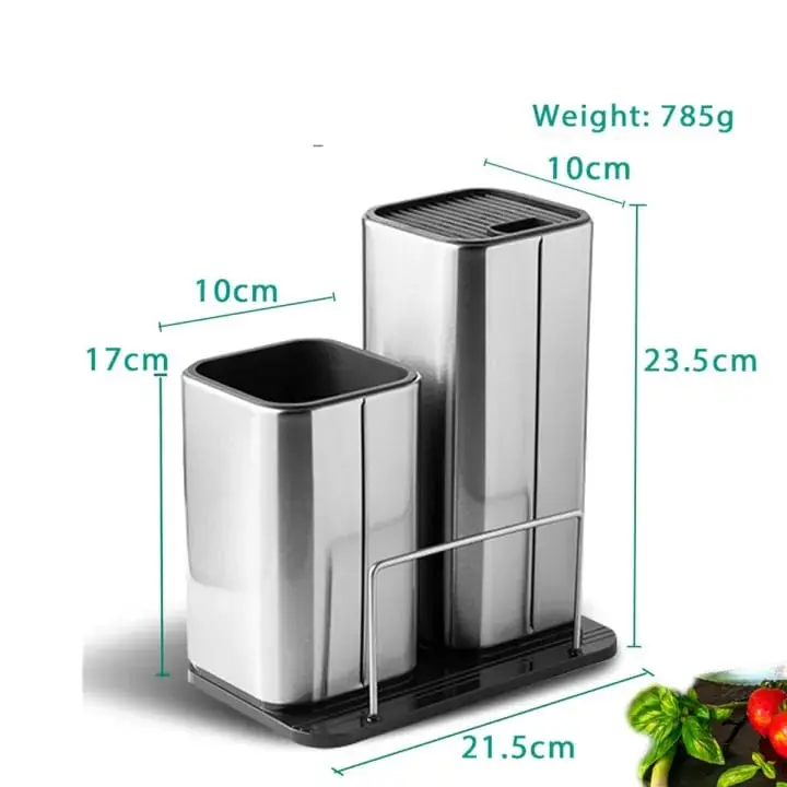 Picture of Functional Universal Kitchen Holder Stand Tool Block Storage Organizer Kitche(Silver)