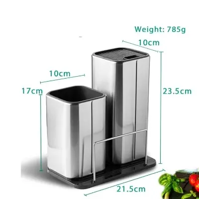 Picture of Functional Universal Kitchen Holder Stand Tool Block Storage Organizer Kitche(Silver)
